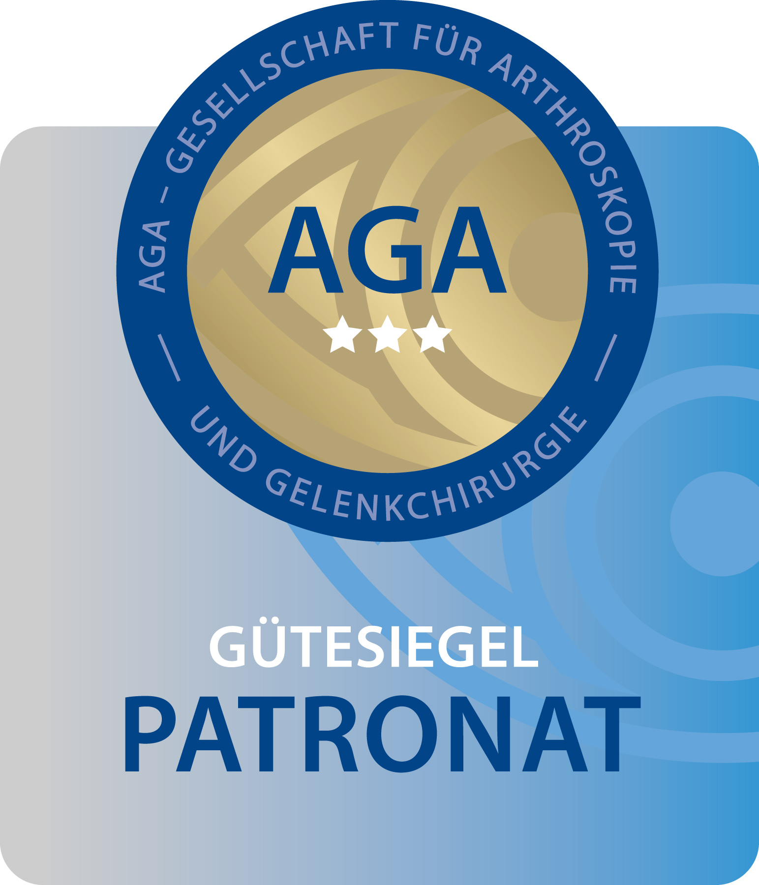 AGA – Gesellschaft für Arthroskopie und  - AGA-PATRONAT-GÜTESIEGEL